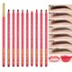 Long Lasting Waterproof Eyebrow Pencils Peel Off Red Lip Pencil Set For Microblading Permanent
