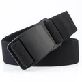 Tactical men's elastic Belt black Plastic Buckle Army Military Adjustable Outdoor Waistband Plastic