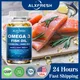 Alxfresh Wild Caught Omega 3 Fish Oil– 120/60 Soft Gels –3600mg High EPA 1300mg DHA 900mg Non-GMO