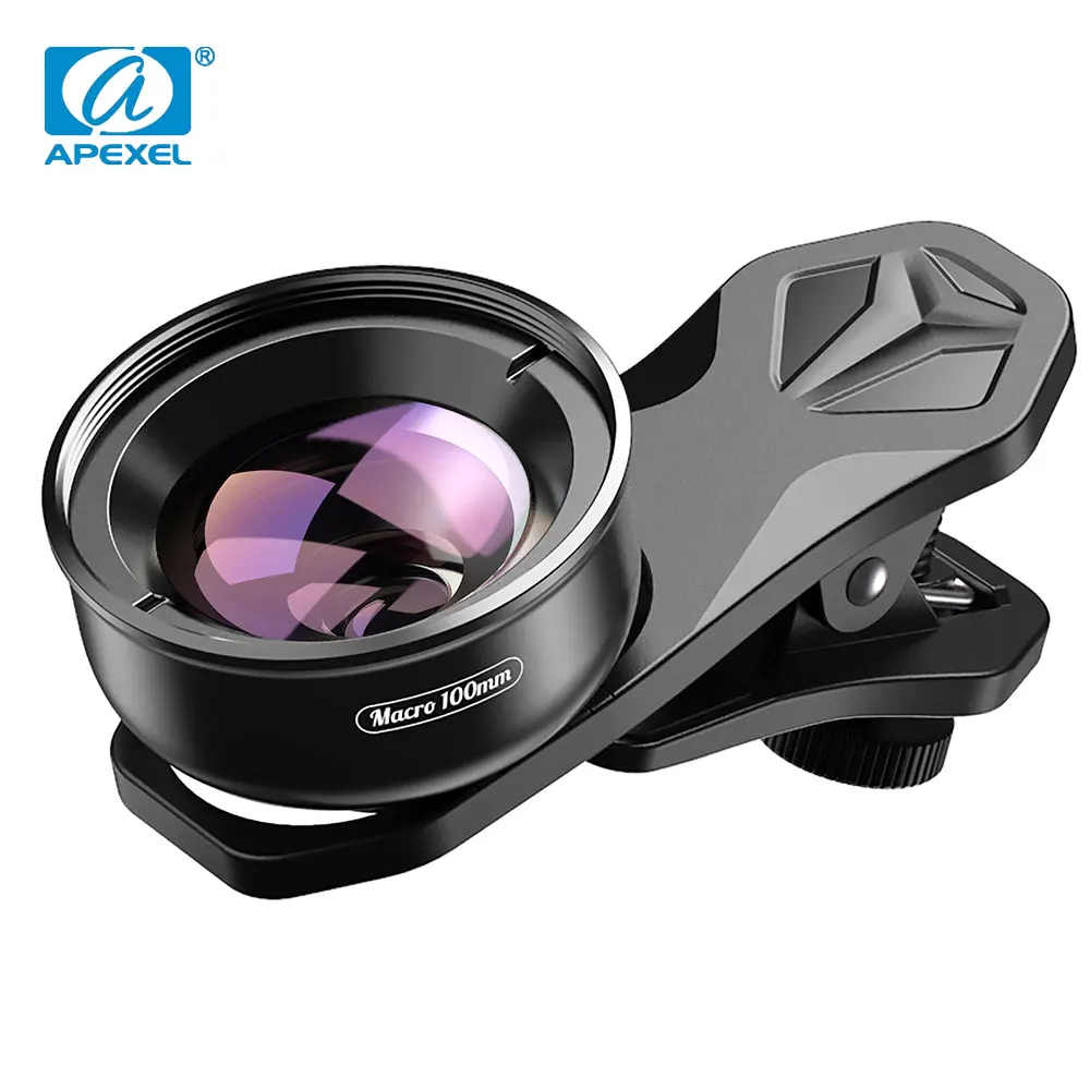 APEXEL 100mm Professional Macro Lens HD Super Camera Phone Lens With CPL Star Filter for iPhone 13 12 Pro Samsung All Smartphone