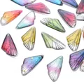 10pcs Handmade Imitation Insects Wing Resin Pendants Butterfly Wing Charms For Earrings Necklace DIY
