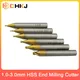 CHKJ High Quality 1.0-3.0mm HSS Titanium End Milling Cutter Engraving Edge Cutter CNC Bits End Mill