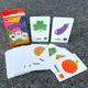 36pcs Children Cognition Cards Body Parts Animal Fruits Double Side Flashcards Montessori Baby Kids