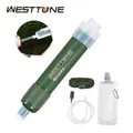 Westtune Outdoor Mini Camping Purification Water Filter Straw TUP Carbon Fiber Water Bag for