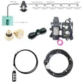 Misting Cooling System With Pump Filter Kit 20FT-60FT Mister Line Brass Nozzle 5L/Min For Outdooor