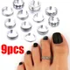 9Pcs Adjustable Toe Rings for Women Hypoallergenic Open Toe Ring Set Women Beach Foot Jewelry Caring