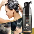 400ML Cover Grey Hair Ginseng Snake Oil Care Fast Magic Black Hair Shampoo Dye Repair Damaged