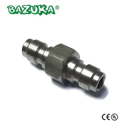 Both End Male Quick Disconnect 8mm Adaptor Stainless Steel Double Male Fill Nipple HPA High Pressure Accessories