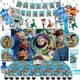 Disney Toy Story Birthday Party Supplies Balloon Bouquet Plates Cups Napkin Cake Topper Tablecloth