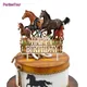 Horse Happy Birthday Cake Toppers Horse Racing Theme Cake Decoartions Horse Racing Girl Boy Birthday