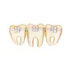 DCARZZ Cute Tooth Pin Brooch Gold Silver Plated Medical Delicate Teeth Badge Lapel Pins Metal Woman