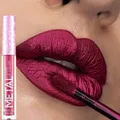 Matte Glitter Liquid Lip Gloss Makeup Waterproof Non-stick Cup Metal Lipstick Set Lasting Shiny Lip