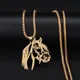 Women/men Horse Head Pendant Necklace Stainless Steel Animal Horse Accessories Necklace Jewelry