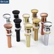 Basin Sink Pop Up Drain Valve For Bathroom New Drain Stopper Bath Fixture Brass Set Black Chrome