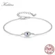 KALETINE Lucky Evil Eye Bracelet 925 Sterling Silver Bracelets for Women Blue Stone CZ Turkey