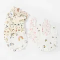 Baby Bibs Soft Cotton Print Lace Infant Burp Cloth Adjustable Newborn Feeding Saliva Towel Bandana