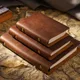 Retro Real Cow Leather Cover Notebook 96 Papers Small Medium Big Size Note Book DIY Diary Handmade