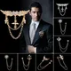 Multiple Styles Rhinestone Brooch Pin Tassel Lapel Pins Suit Shirt Collar Badge Corsage Brooches for