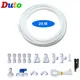 1/4" O.D. RO Water Filter Tube Fitting 20M Tube+Plastic Push Fit Quick Connect for Water Lines