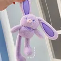 Pulling Rabbit Plush Doll Key Chain Soft Stuffed Toys Plush Bunny Rabbit With Pulling Ears Car