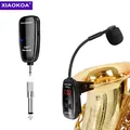 XIAOKOA UHF Wireless Saxophone Microphone System Clip on Musical Instruments Wireless Receiver