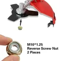 2 Pieces Set Universal M10x1.25 Reverse Screw Nut for Gasoline Brush Cutter