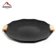 Widesea Frying Pan Non-stick Camping Grill Meat Plate BBQ Baking Fried Egg Tray Pancake Dish Cooking