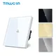 Tawoia Doorbell Touch Switch EU Standard 4 Colors Crystal Glass Panel LED Backlight Door Bell Switch