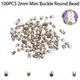 100Pc 2mm Mini Claw Hammer Buckle Gold/Silver/Bronze/Black Metal Round Bead Super Small Doll Button