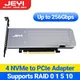 JEYI 4 SSD M.2 X16 PCIe 4.0 X4 Expansion Card with Heatsink Supports 4 NVMe M.2 2280 up to 256Gbps