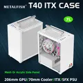 METALFISH T40 Mini ITX Case 7L Gaming Computer White Chassis Compact Transpare PC Support SFX