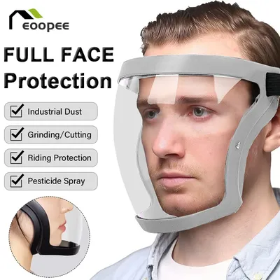 Facial Protection Mask Safety Glasses Anti-fog Dustproof Multifunctional Work Protection Mask for