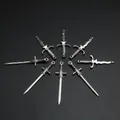 20pcs Mix Silver Plated Sword and Serpentine Dagger Alloy Pendant DIY Charms Hip Hop Earrings