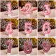 Children's Birthday Candles 0-9 Number Pink Candle Butterfly Glitter Beeswax Candles for Cake