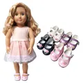 For Baby Doll Shoes Black White Prink Rose RedShoes Fits for 18" Doll Shoes Sneackers Toy Doll