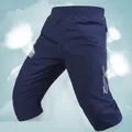 Long Shorts Men Board Quick Dry Zipper Pockets Elastane Bermuda Male Thin Lightweight Stretch Capri
