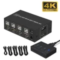 4K HDMI KVM Switch 4 in 1 out 4K 60Hz HDMI USB KVM Switcher 4x1 for 4 PC Share Monitor Mouse