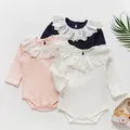 Baby Girl Romper Long Sleeve Clothes For Girls Lace Newborn Baby Rompers For Girls Jumpsuit 100%