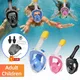 Full Face Snorkel Mask Snorkeling Swimming Diving Mask Wide View Anti-Fog Anti-Leak Safe Breathing