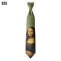 Personality Mona Lisa Tie For Men Women 8cm Wide Casual Daily Business Shirt Accessories Party