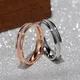 KNOCK Rose Gold Color Frosted Finger Ring Wedding ring engagement ring Jewelry 316L Stainless Steel