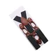 35mm Width Suspenders For Men Brown Leather Trimmed Button End Elastic Tuxedo Y Back Men Fashion