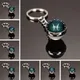 Creative New 12 Constellation Key Ring Double-Sided Glass Ball Keychain Accessory Pendant Keychain