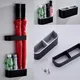 Black Portable Wall Mounted Umbrella Stand Rack Solid Color Umbrella Storage Holder Shelf for Home