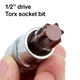 1PC 1/2" Drive S2 Alloy Torx Socket Screwdriver Bit T15 T20 T25 T27 T30 T40 T45 T47 T50 T55 T60 T70