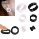2 Pcs Silicone Comfortable Thin Double Flared Ear Plugs Flesh Tunnel Ear Gauge Expander Stretcher