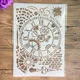 A4 size clock Flower Wall Painting Stencils Stamp Scrapbook Album Decorative Embossing Craft Paper