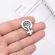 Women Power Pins Custom Silver Color Fist Brooches Girls Support Girls Lapel Badges Feminism