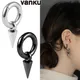 Vanku 2pc Simple Stainless Steel Hanging Sharp Cone Magnet Ear Weight Body Piercing Jewelry Earring