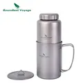 Boundless Voyage Titanium Bottle Outdoor Water Bottle Camping Canteen for Tea Coffee Cycling